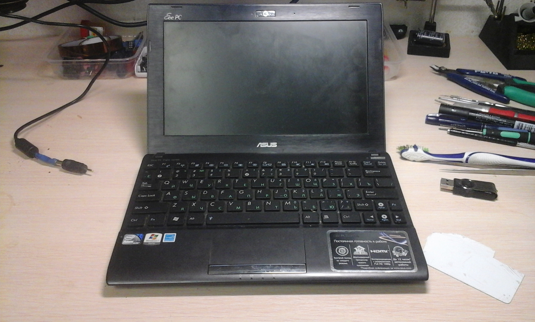 Замена батарейки asus eee pc 1025c